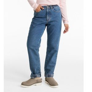 Women's Double L® Jeans, Ultra High-Rise Comfort Waist Tapered Leg Flannel-Lined